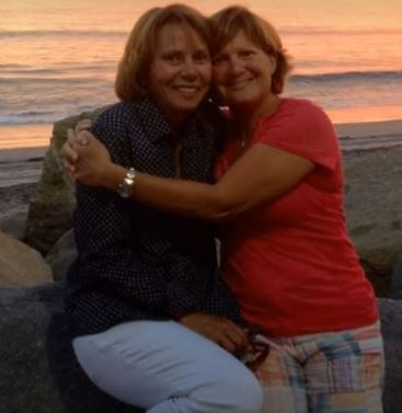 Stacy Moore with her partner Claudette Laliberte.